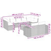 vidaXL 10-tlg. Garten-Sofagarnitur mit Kissen Beige Poly Rattan