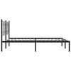 vidaXL Bettgestell mit Kopfteil Metall Schwarz 160x200 cm