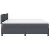 vidaXL Boxspringbett Dunkelgrau und Wei&szlig; 203 x 200 x 88 cm Cordstoff