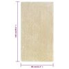 vidaXL Shaggy-Teppich Hochflor Beige 80x150 cm 50 mm