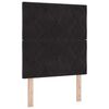 vidaXL Boxspringbett mit Matratze Schwarz 80 x 200 cm Samt