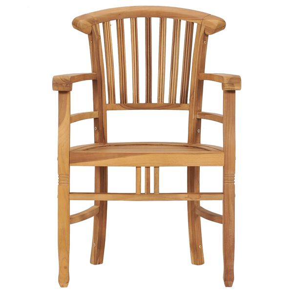 vidaXL 5-tlg. Garten-Essgruppe Massivholz Teak