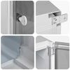 vidaXL Steuerungsschrank Grau 30 x 16,5 x 40 cm ABS Kunststoff