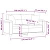 vidaXL 2-Sitzer-Sofa mit Kissen Braun 140 cm Kunstleder