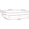 vidaXL Boxspringbett mit Matratze Schwarz 160x200 cm Stoff