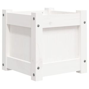 vidaXL Pflanzk&uuml;bel Wei&szlig; 31x31x31 cm Massivholz Kiefer