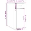 vidaXL B&uuml;roschrank Hochglanz-Wei&szlig; 40x49x75 cm Holzwerkstoff
