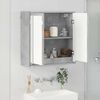 vidaXL Badezimmerspiegelschrank mit Regal Beton Grau 60 x 20 x 60 cm