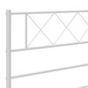vidaXL Bettgestell mit Kopf- und Fu&szlig;teil Metall Wei&szlig; 120x200 cm