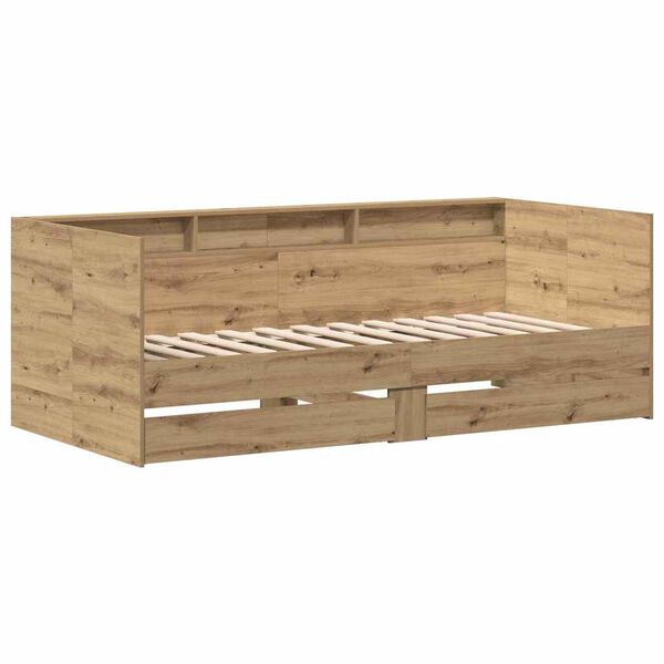 vidaXL Tagesbett mit Kopfteil Artisan-Eiche 100 x 200 cm Holzwerkstoff