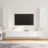 vidaXL 4-tlg. TV-Schrank-Set Wei&szlig; Holzwerkstoff