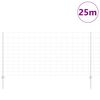 vidaXL Zaun mit Pfosten Silber 1,2 x 25 m Stahl