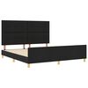 vidaXL Bettgestell mit Kopfteil Schwarz 180 x 200 cm Stoff