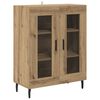 vidaXL Highboard 2 pcs Altholz Engineered Wood und Glas