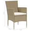 vidaXL 5-tlg. Garten-Essgruppe Beige