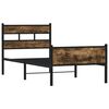 vidaXL Bettgestell ohne Matratze R&auml;uchereiche 100x200 cm Holzwerkstoff