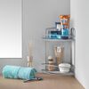 Metaltex Eck-Duschregal mit 2 Etagen Onda Silbern
