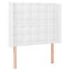 vidaXL LED Kopfteil Wei&szlig; 103x16x118/128 cm Kunstleder