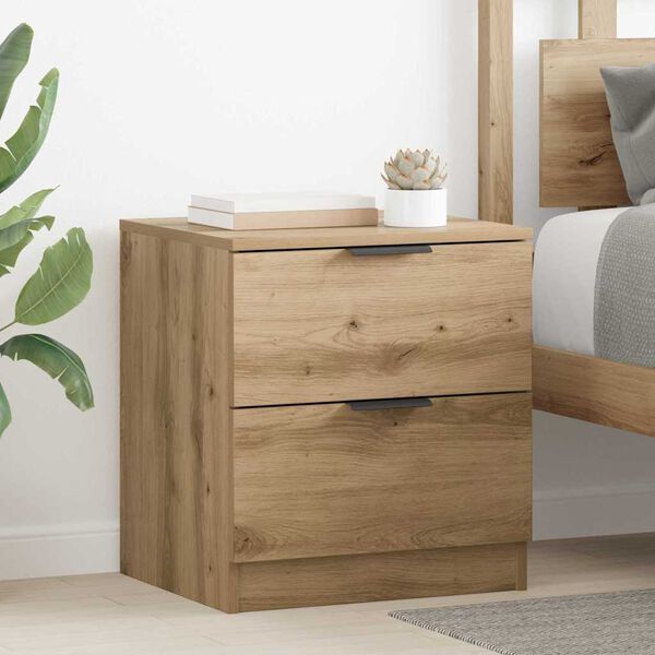 vidaXL Nachttisch 2 pcs Artisan-Eiche 45 x 39 x 50 cm Holzwerkstoff