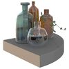 vidaXL Eck-Schweberegale 2 Stk. Hochglanz-Grau 25x25x3,8 cm MDF