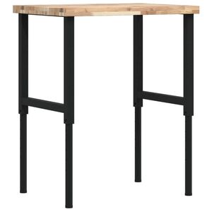 vidaXL Werkbank 80x60x(73-99,5) cm Massivholz Akazie Rechteckig