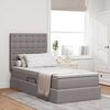 vidaXL Aufbewahrungsbett mit Matratze Taupe 90 x 190 cm Polyester