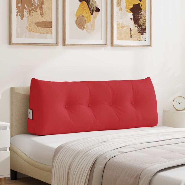 vidaXL R&uuml;cken Kissen Rot 120 x 24 x 50 cm Stoff