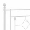 vidaXL Ersatz-Kopfteil Metall Wei&szlig; 75 cm