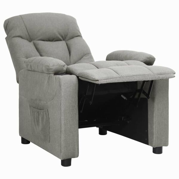 vidaXL Relaxsessel Hellgrau Stoff