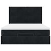 vidaXL Ottoman-Bett mit Matratzen & LEDs Schwarz 140x190 cm Samt
