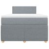 vidaXL Boxspringbett mit Matratze Hellgrau 120x200 cm Stoff