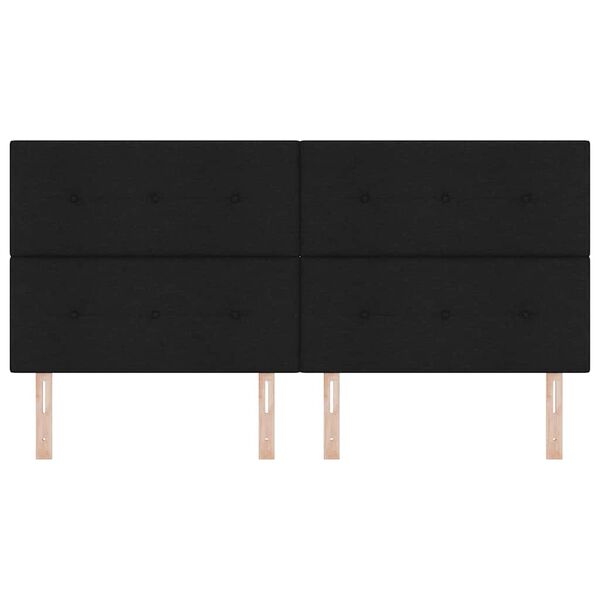 vidaXL Kopfteil mit Kopfteil Schwarz 200 cm Kunstleder