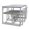 vidaXL 5-teilige Essgruppe Tisch + 4 St&uuml;hle Wei&szlig;