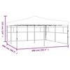 vidaXL Faltpavillon mit 2 Seitenw&auml;nden 5x5 m Creme