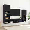 vidaXL TV-Schr&auml;nk 4 pcs Schwarz Eichen-Optik Holzwerkstoff
