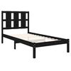 vidaXL Massivholzbett Schwarz 75x190 cm