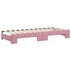 vidaXL Tagesbett Ausziehbar mit Schubladen Rosa 80x200 cm Samt