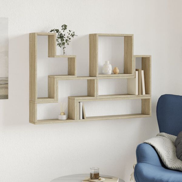 vidaXL Wandregal Sonoma-Eiche 96x12x64 cm Holzwerkstoff