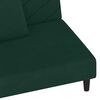 vidaXL Schlafsofa 2-Sitzer mit 2 Kissen Dunkelgr&uuml;n Samt