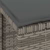 vidaXL Garten Essgruppe Grau Poly-Rattan