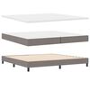 vidaXL Boxspringbett mit Matratze Taupe 200 x 200 cm Stoff
