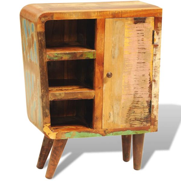vidaXL Nachtschrank mit 1 T&uuml;r Altholz Vintage