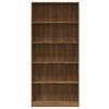vidaXL B&uuml;cherregal 5 F&auml;cher Braun Eichen-Optik 80x24x175 Holzwerkstoff