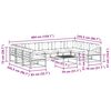 vidaXL Outdoor-Sofagarnitur mit Kissen 10 pcs Natur und Anthrazit