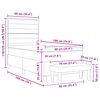 vidaXL Boxspringbett mit Matratze Dunkelbraun 90 x 190 cm Stoff