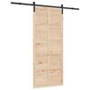 vidaXL Schiebet&uuml;r Braun 100 x 208 cm Massives Kiefernholz