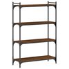 vidaXL B&uuml;cherregal 4 B&ouml;den Braun Eiche-Optik 80x30x120cm Holzwerkstoff