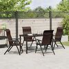vidaXL Garten Essgruppe 5 pcs Braun Poly Rattan