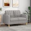 vidaXL 2-Sitzer-Sofa Hellgrau 120 cm Stoff
