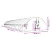 vidaXL Gew&auml;chshaus mit Stahlrahmen Wei&szlig; 144 m&sup2; 24x6x2,85 m